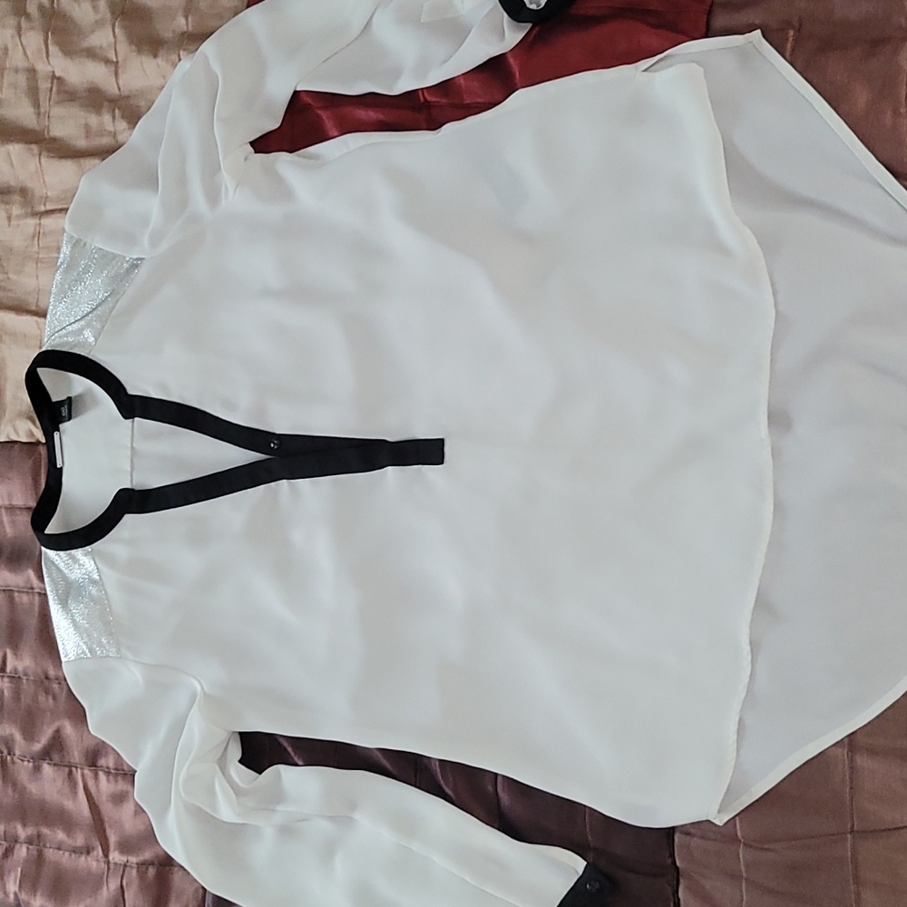 White and black top